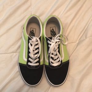 Vans Old Skools Green checkerboard
